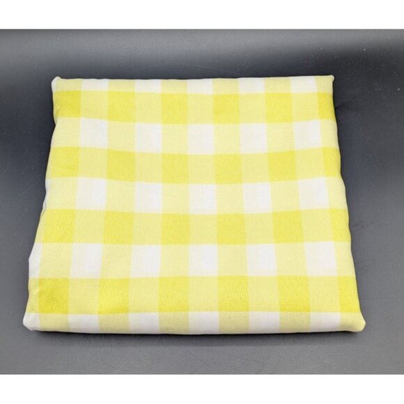 Yellow Gingham Checkered Square Tablecloth Farm House Country Checkered 67" - Picture 1 of 4